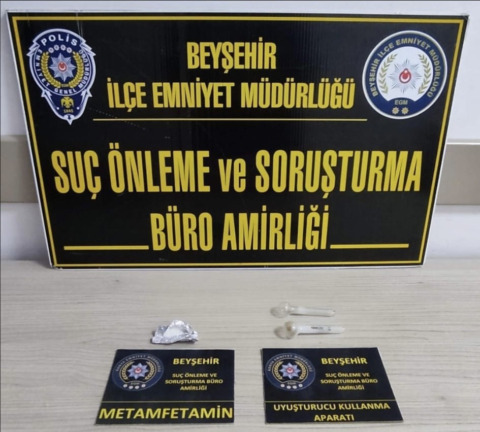 Beyşehir’de uyuşturucu ve aranan şahıs operasyonları