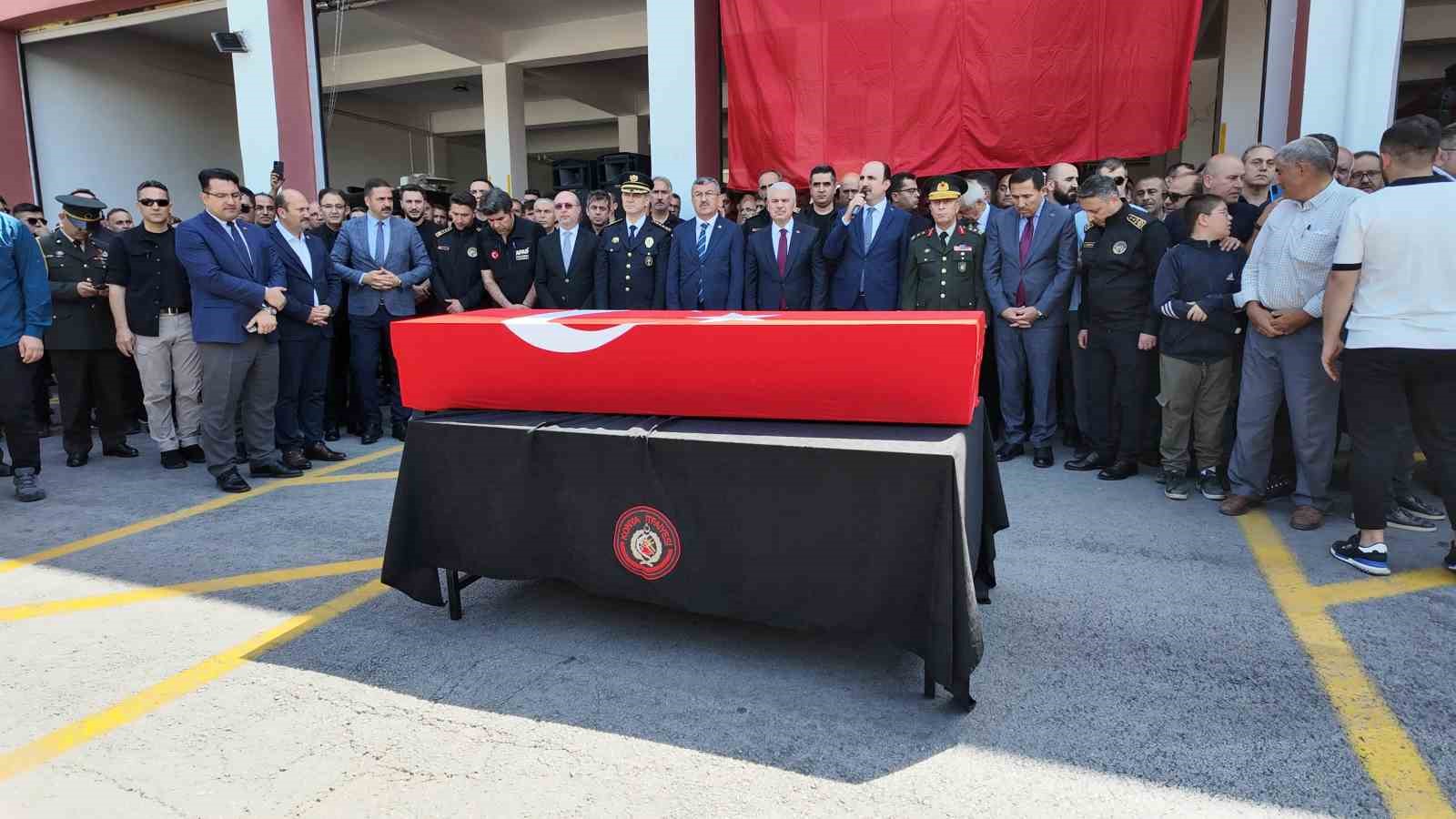 Konya’da şehit itfaiye erine uğurlama töreni