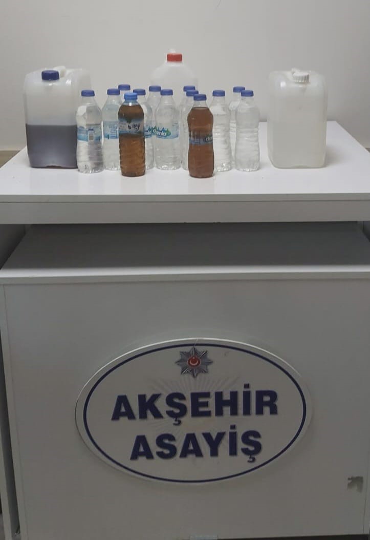 Akşehir Polisi sahte içki imalatına geçit vermedi
