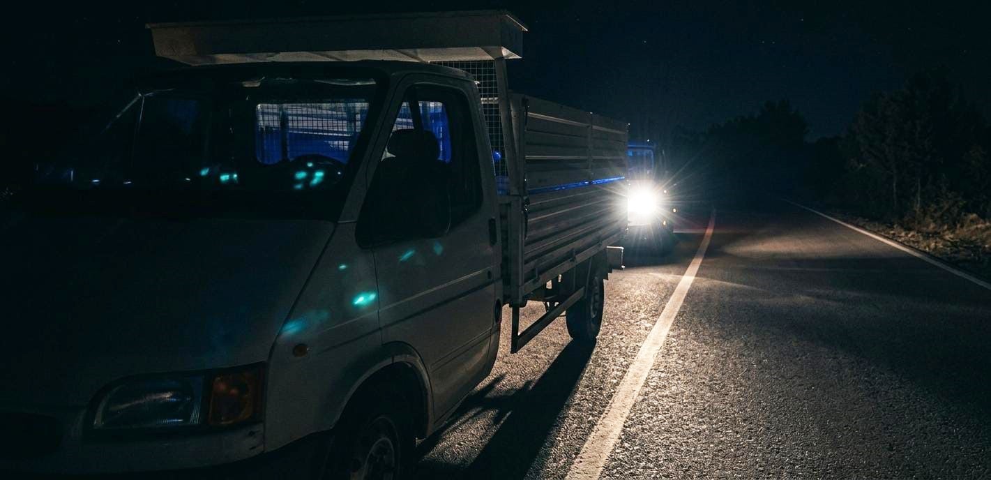 Çalınan kamyonet terk edilmiş halde bulundu