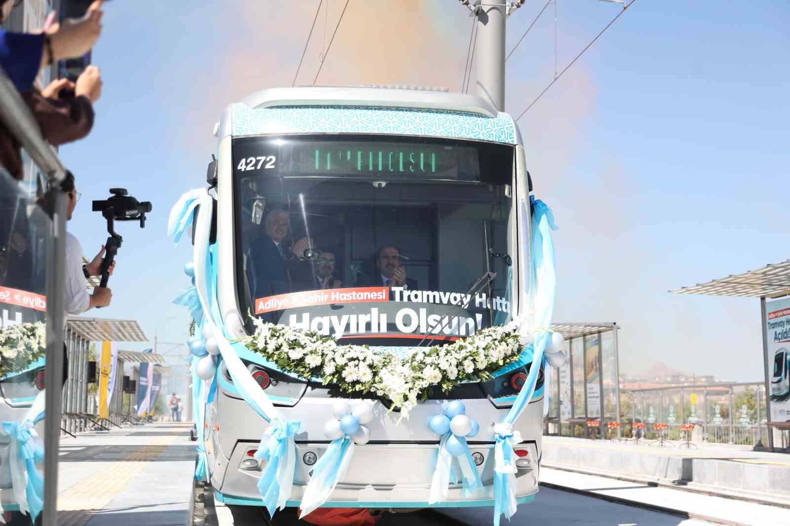 Konya’nın raylı sistem ağını güçlendirecek Adliye-Şehir Hastanesi Hattı açıldı