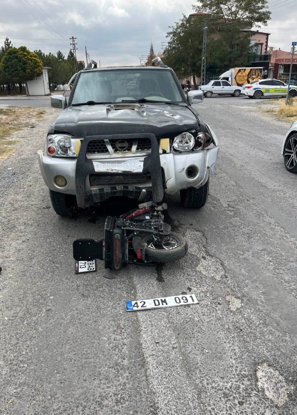 Karapınar’da pikap ile motosiklet çarpıştı: 1 yaralı