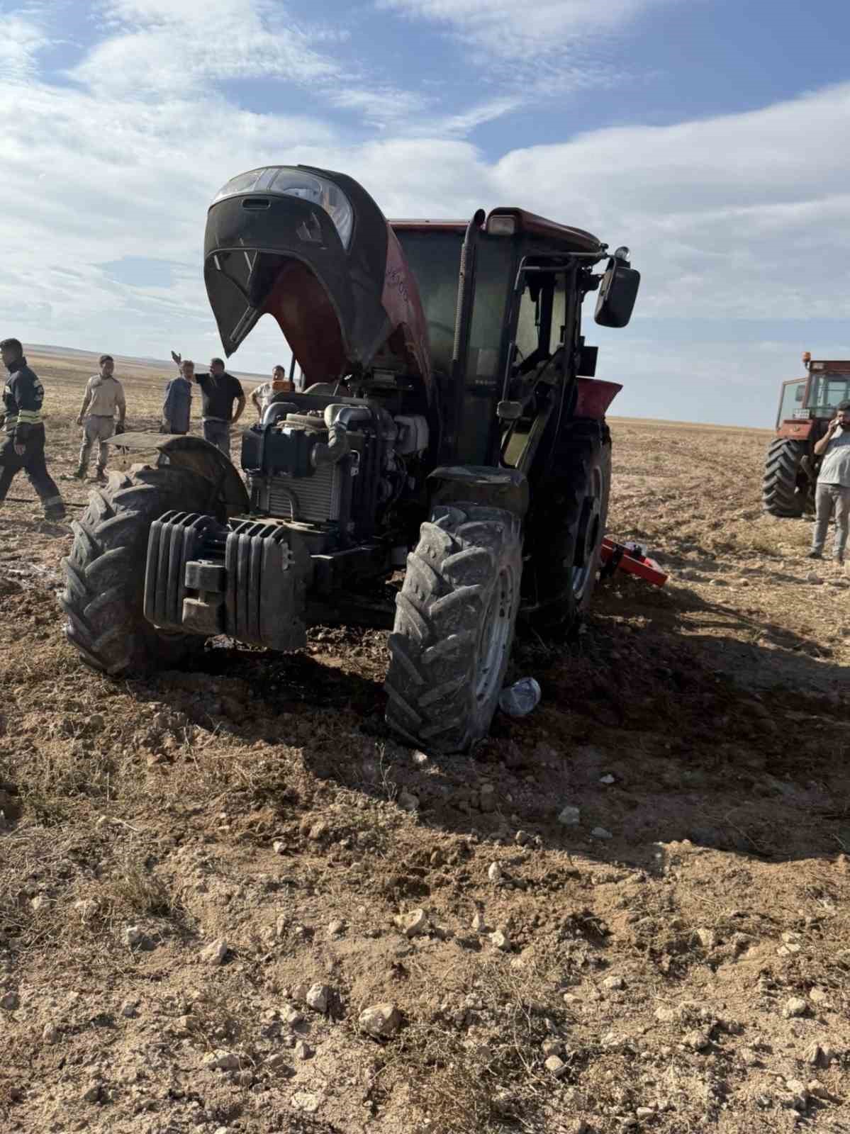 Kulu’da yanan traktörde maddi hasar oluştu